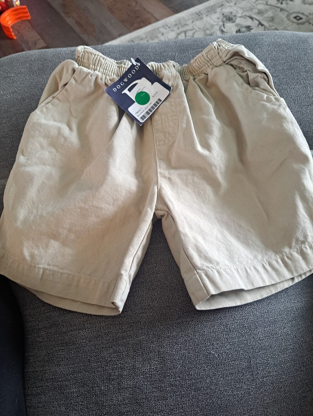 Toddler  Elastic Waist Khaki Shorts